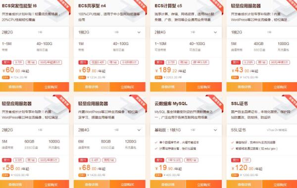 阿里云服务器2核4G惊爆价68元/年,ECS突发性能型t6每年60.00元起!(图1) 阿里云服务器2核4G惊爆价68元/年,ECS突发性能型t6每年60.00元起!(图1)