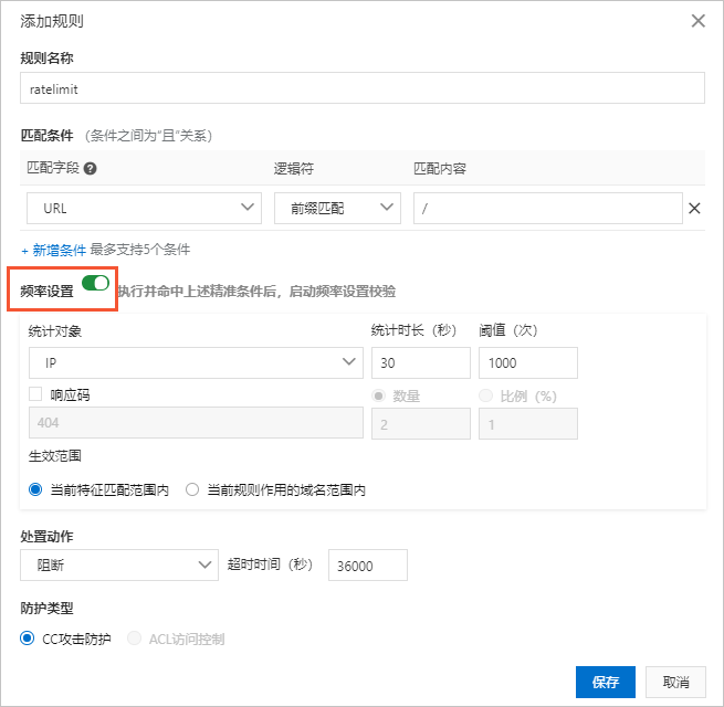 结合阿里云Web应用防火墙的功能防护CC攻击(图1) 结合阿里云Web应用防火墙的功能防护CC攻击(图1)
